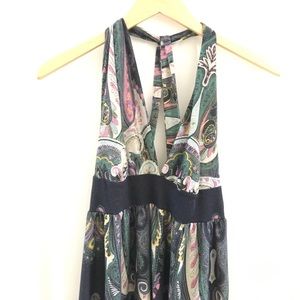 Peacock Print Maxi