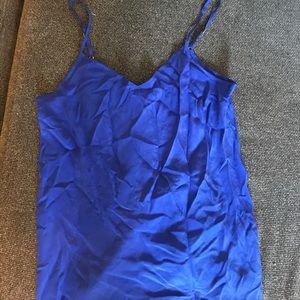 Electric blue silk cami
