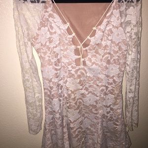 White lace dress