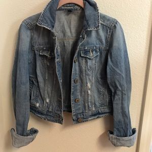 American Eagle Denim Cropped Jacket