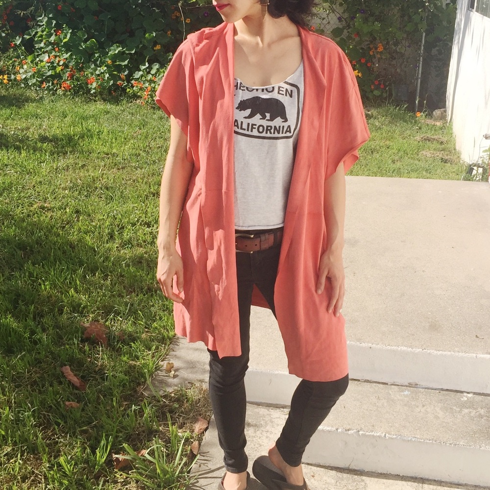 Ellie Tahari Peach Suede Jacket 🍑