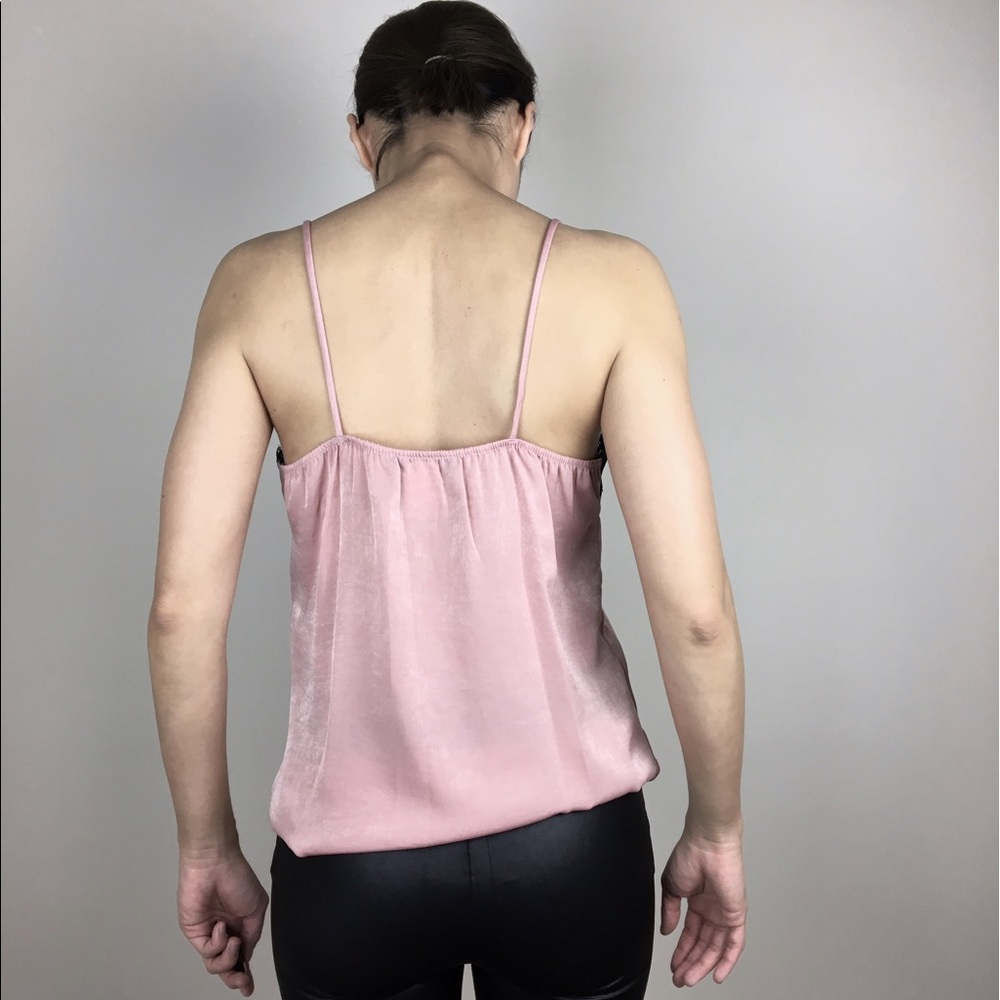 Dusty pink lace satin camisole - Picture 3 of 3