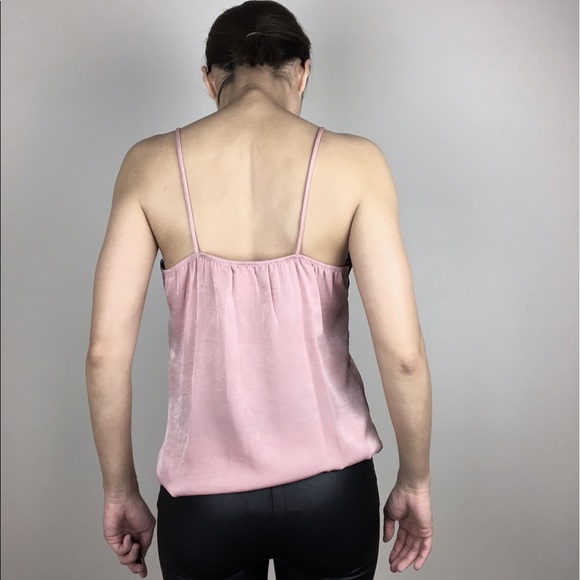 Dusty pink lace satin camisole - Picture 3 of 3
