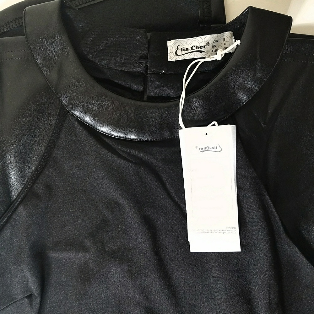 Smokin Hot Black Faux Leather Bodycon - Picture 5 of 5