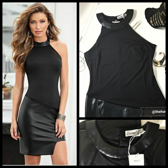 Smokin Hot Black Faux Leather Bodycon - Picture 2 of 5