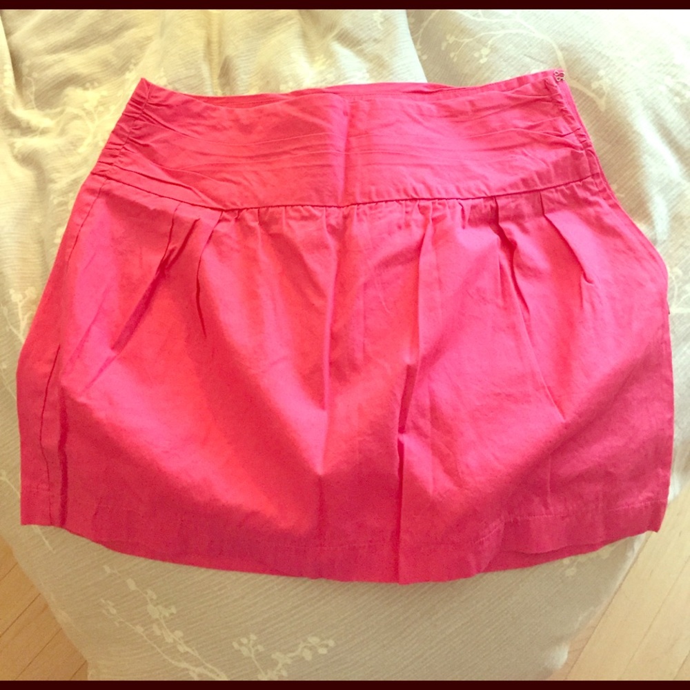 Hot pink mini skirt