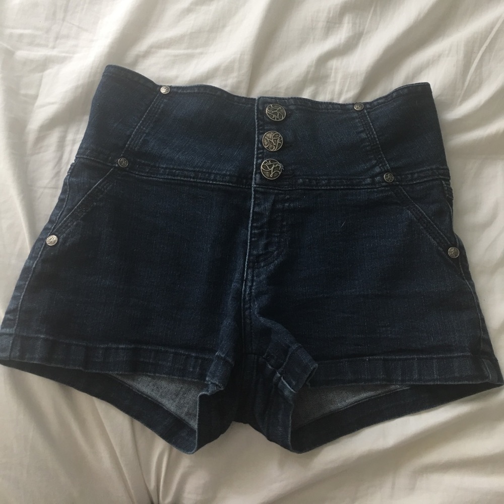 High wasted jean shorts