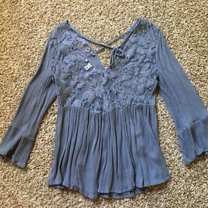american eagle lace back blouse.
