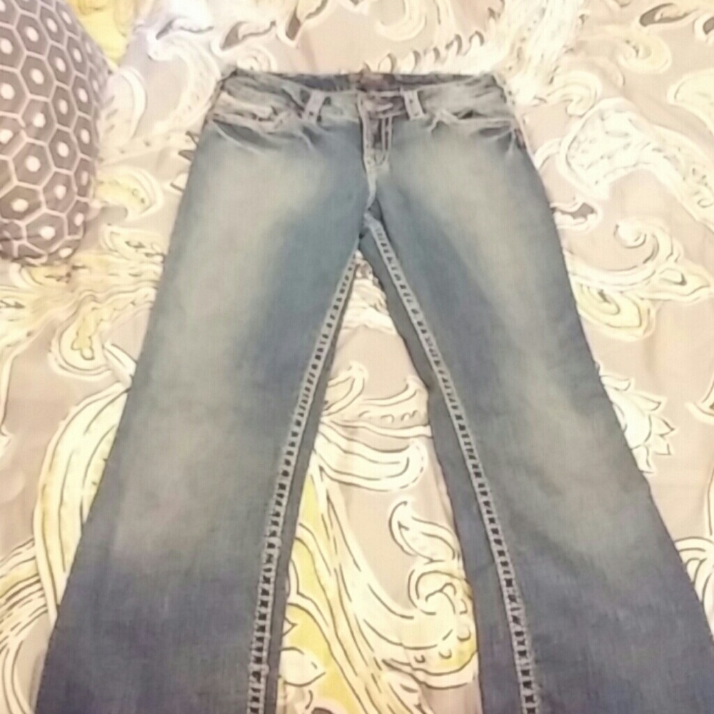 MAKE ME AN OFFER Silver jeans size 30