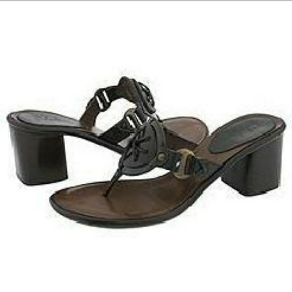 SALE Cole Haan Black Patent Thong Sandals 7.5M