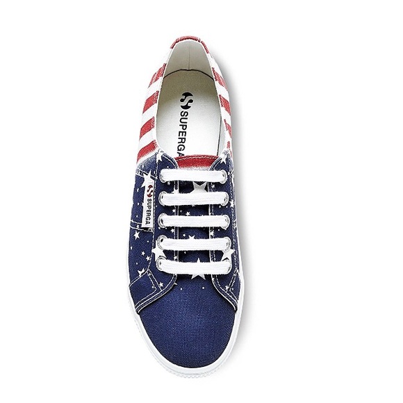 NWT Superga canvas American flag sneakers - Picture 2 of 4