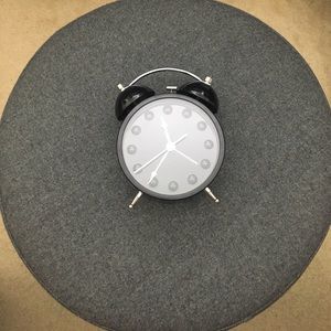 Black Analog alarm clock