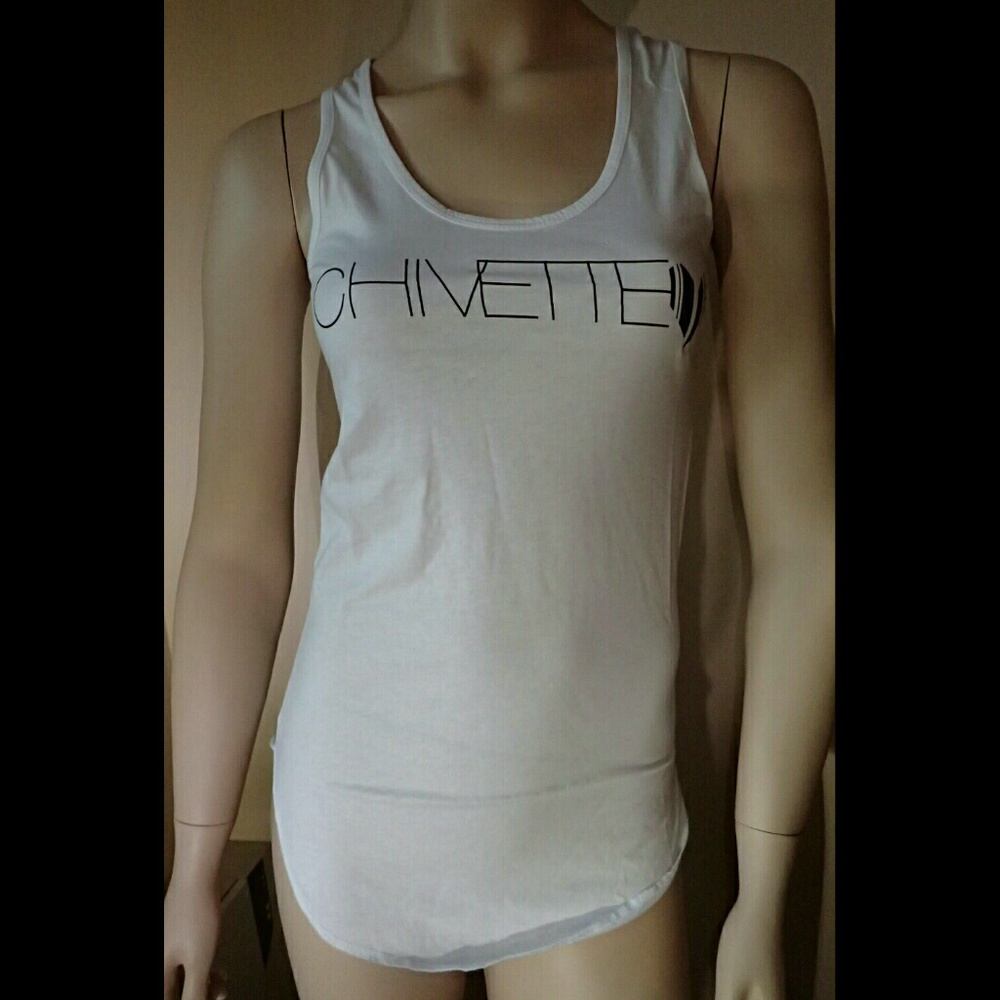 Chivette White Racerback Top S - New