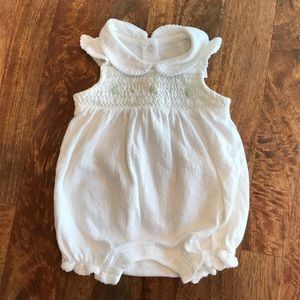 Janie and Jack bubble onesie. Layette