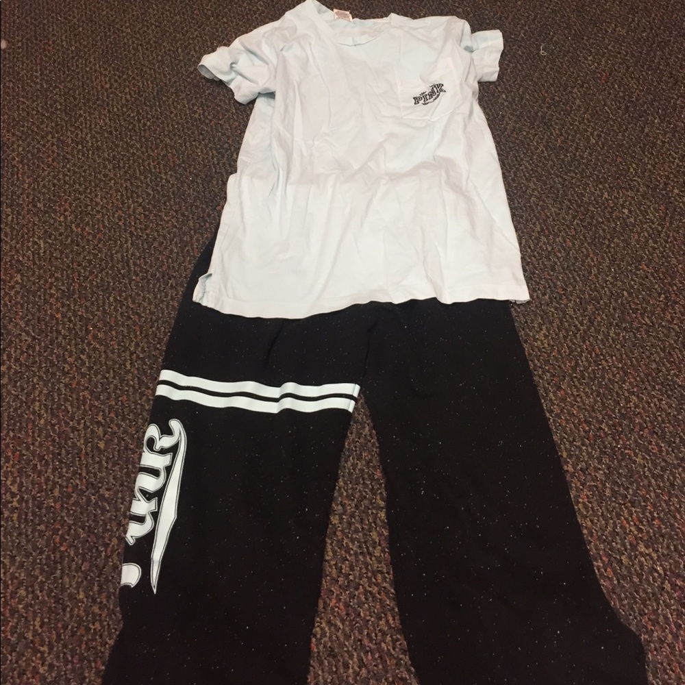 Matching pink outfit