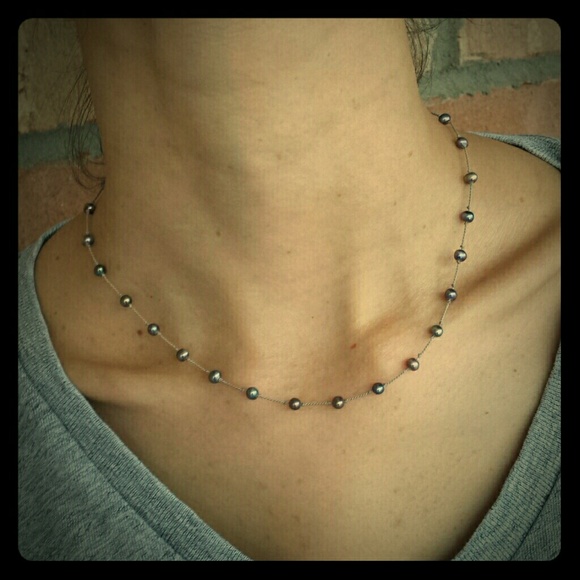 Jewelry - 💙Black Freshwater Pearl Necklace