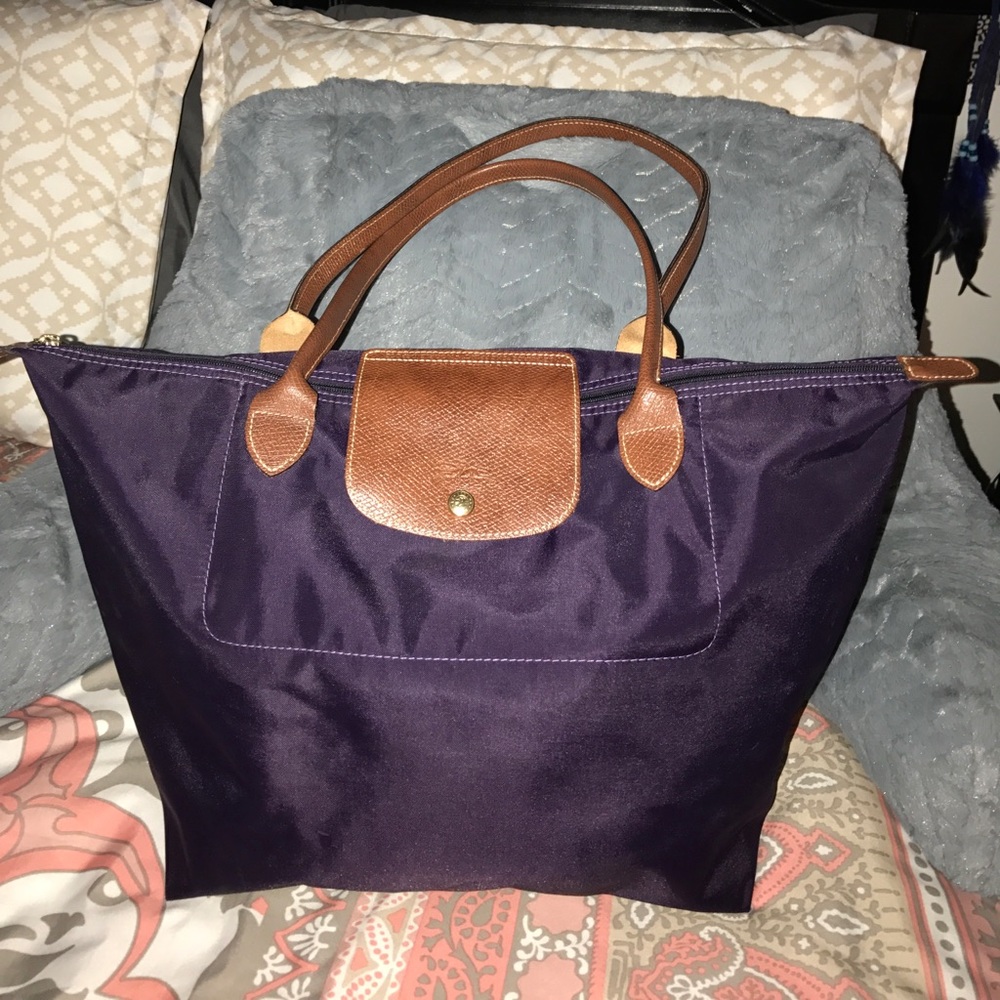Longchamp Large Purple Tote