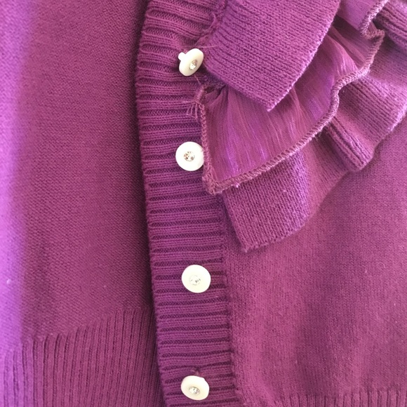 Cropped ruffled cardigan - Picture 2 of 4