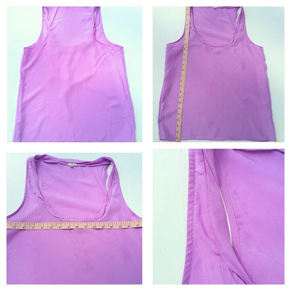 J crew sleeveless lavender (purple) silk tank - Picture 4 of 4