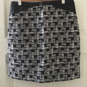 Ann Taylor skirt with faux leather waistband