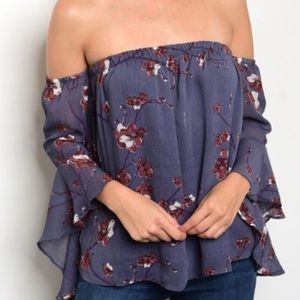 🌺HP🌺 Last Medium Floral Off Shoulder Top