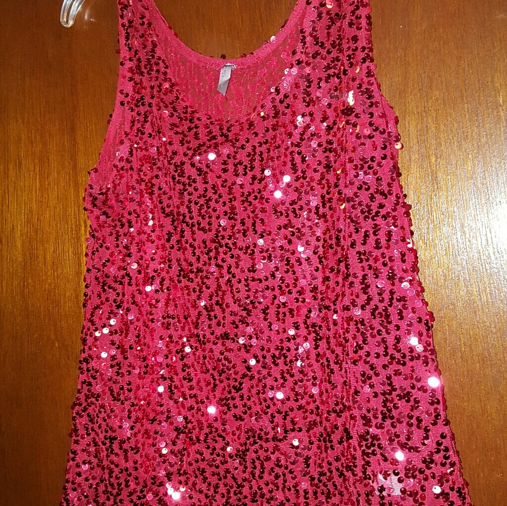 Red Sequin Top