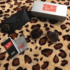 RayBan sunglasses-brown lens/gold frame