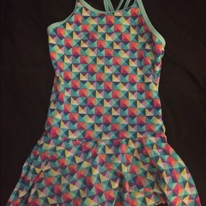 Girls Size 8 Lands End Swimsuit with Coverup.