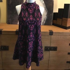 Free People Purple print mini dress size M