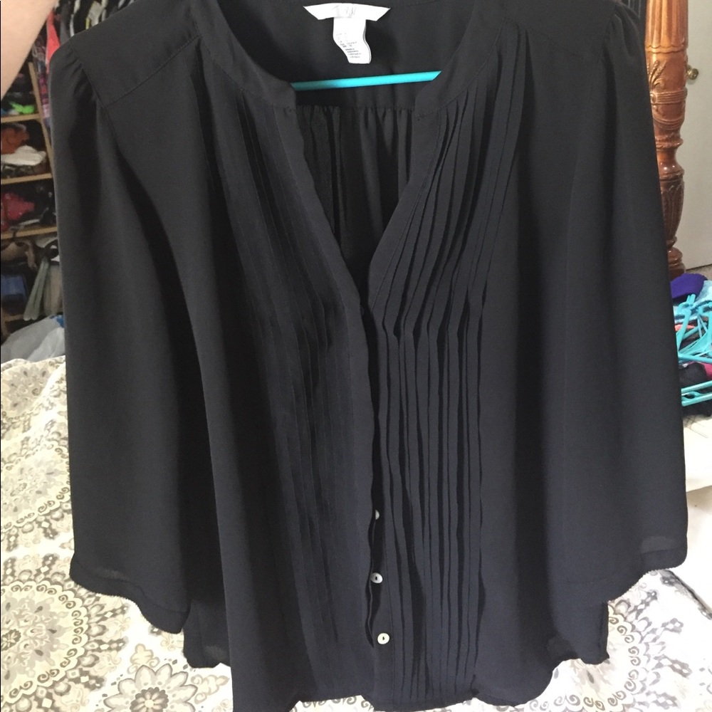 H&M black sheer top