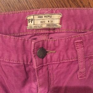 Free people raspberry corduroys