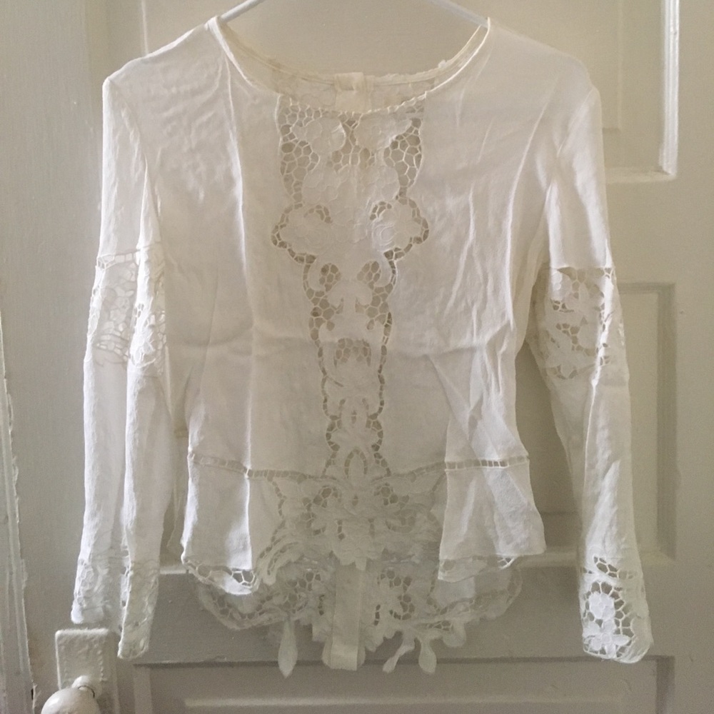 White cut out top