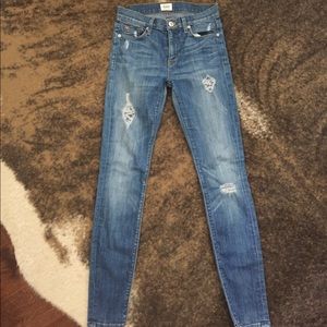 Hudson distressed skinny jeans