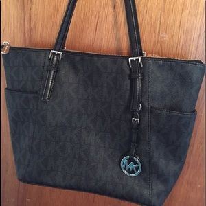 Real Michael Kors Black Monogram tote bag
