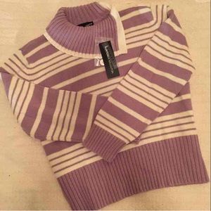 NWT women's purple striped sweater XL