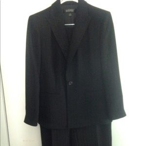 Pinstripe black Kasper Suit