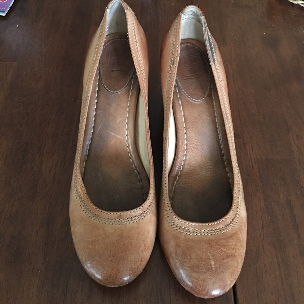 Frye 2.5 Heels in cognac