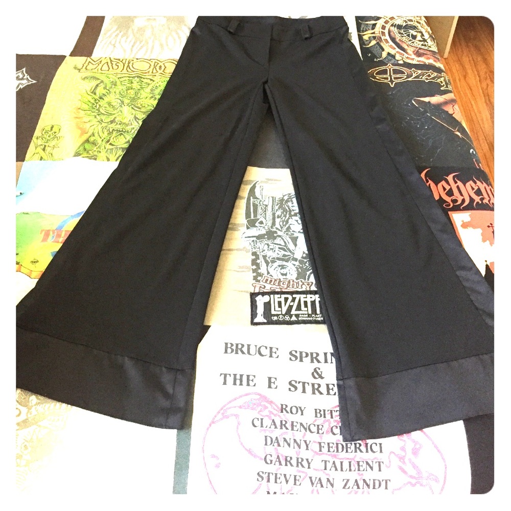 Wide leg black slacks