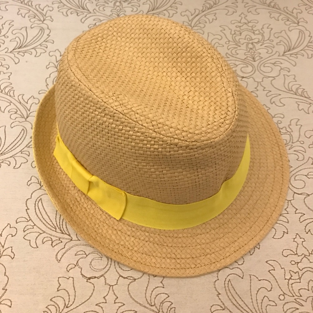 Fedora with yellow brim