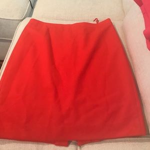 J Crew Orange Pencil Skirt