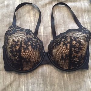 Black lace bra