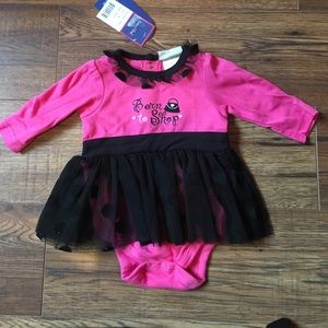 Onesie with lace skirt