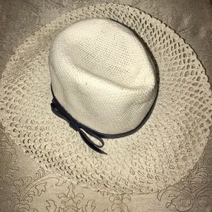 kate spade white straw hat with bow detail