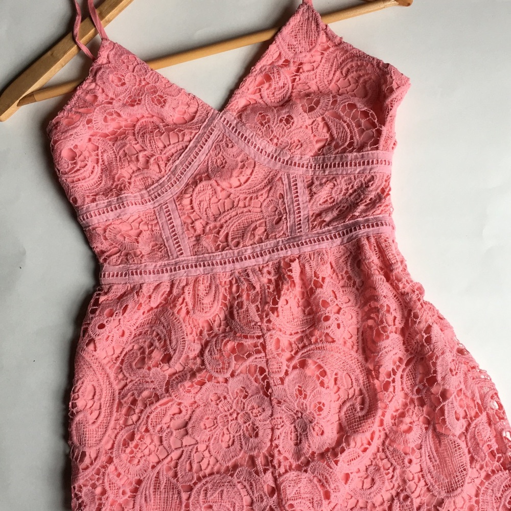 LAST ONE! SALE I AM LACE PINK ROMPER - Picture 4 of 6