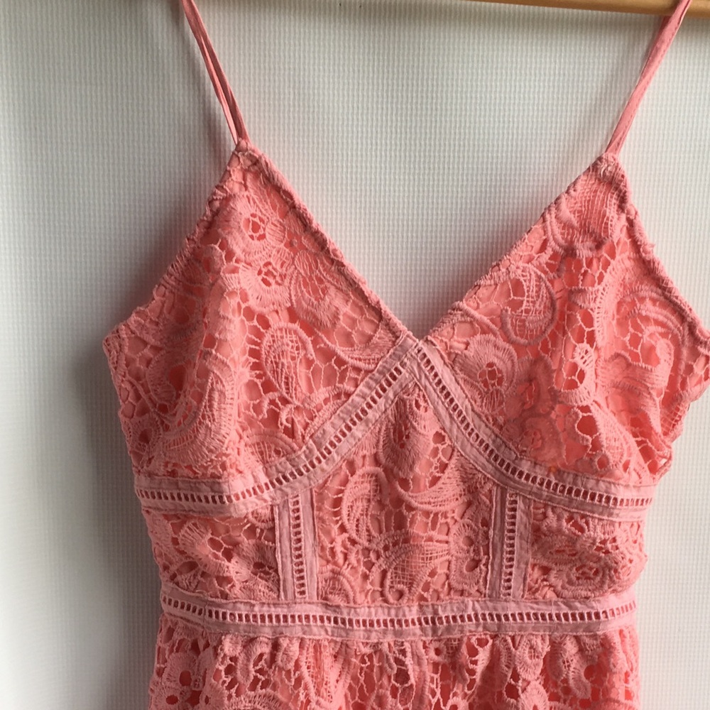 LAST ONE! SALE I AM LACE PINK ROMPER - Picture 5 of 6