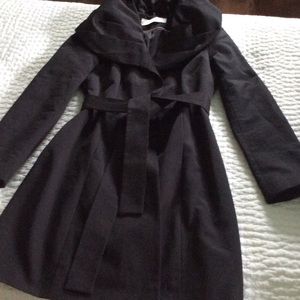 Tahari spring black coat
