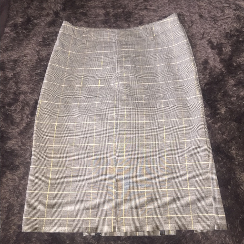 Black, white and gold pencil skirt