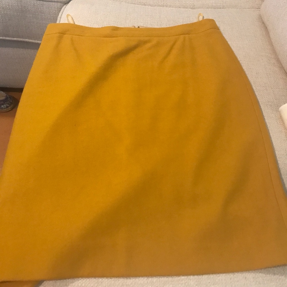 J Crew Yellow Pencil Skirt