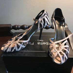 Isabella fiori tiger print heels