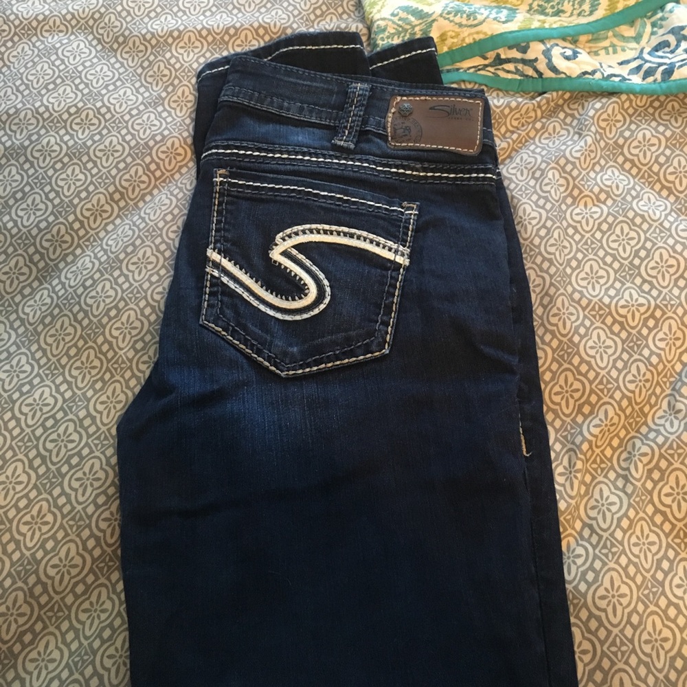 Silver skinny jeans!